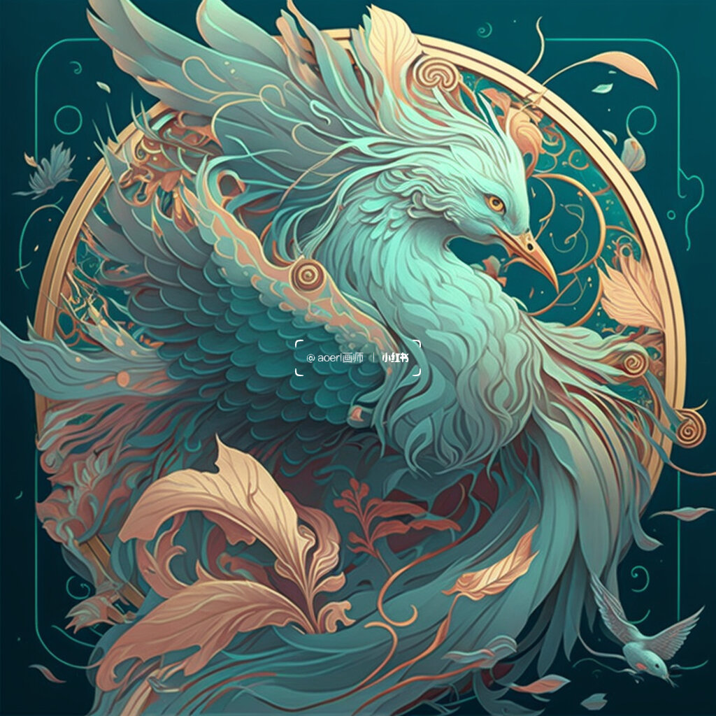 ai国潮插画|山海经异兽录系列.@细节决定的动态