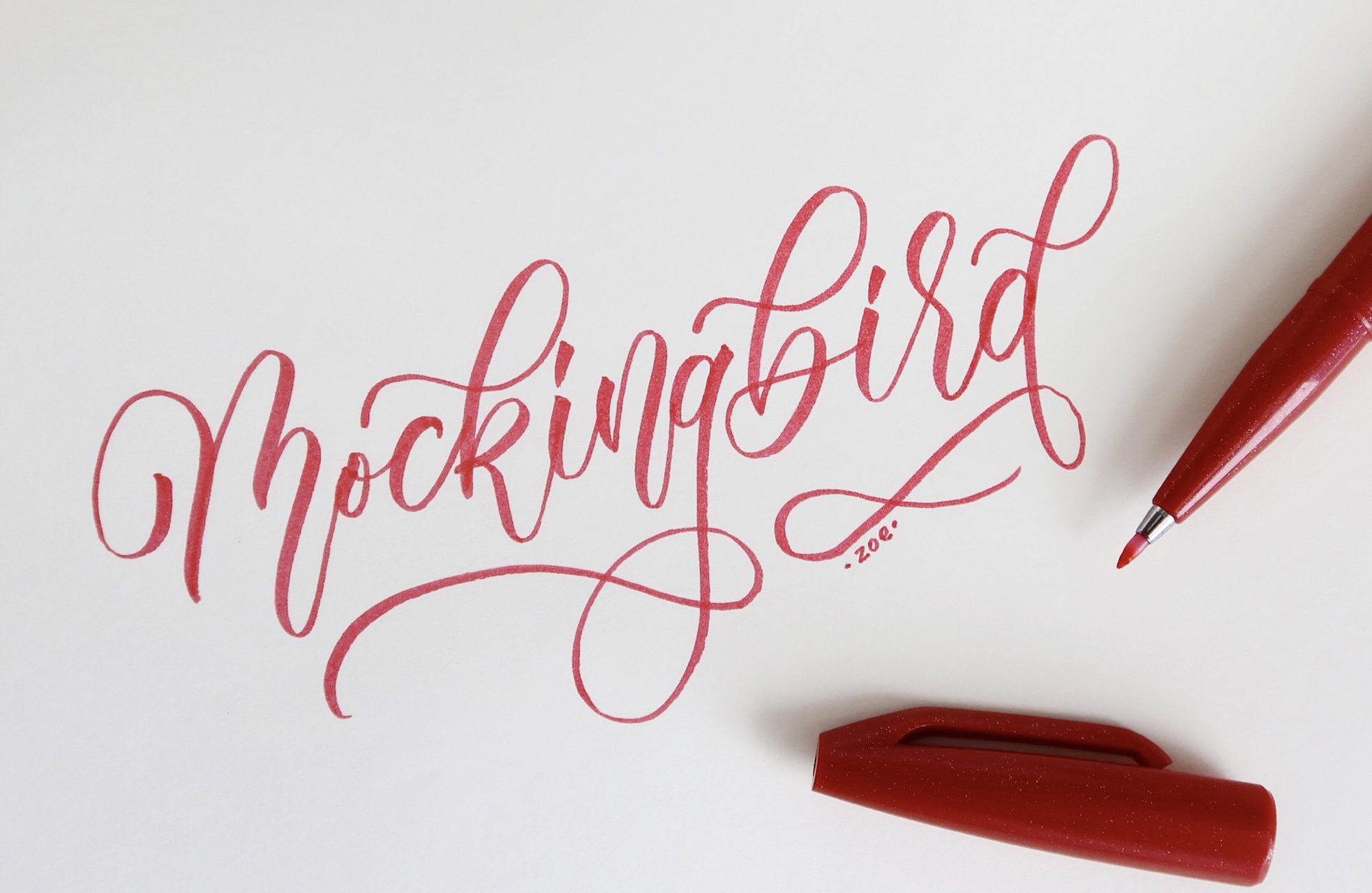 手写分享|brush lettering 英文花体手写 手写视频见上一条～-笔:派通