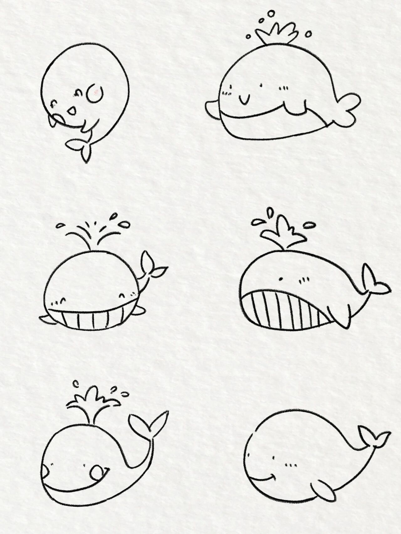 鲸鱼95简笔画|超可爱的小鲸鱼一起来画吧