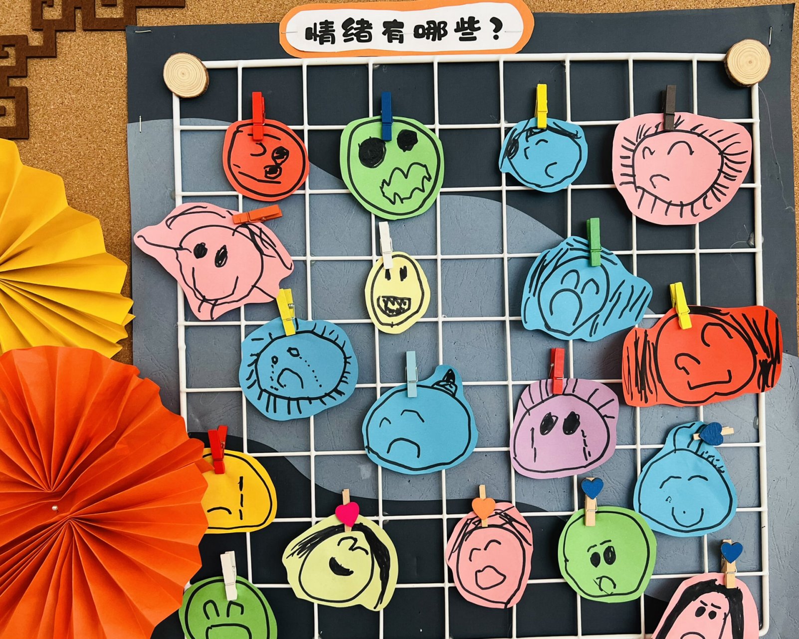 幼儿园 | 情绪墙 情绪墙 情绪小怪兽 情绪表情 五官游戏