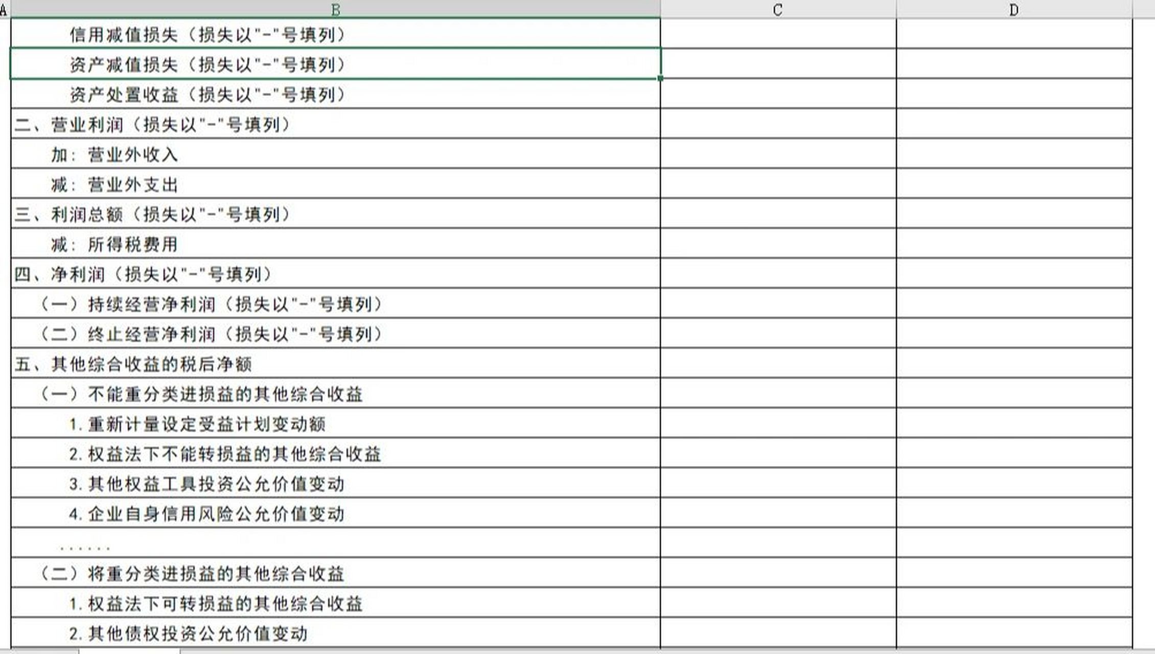 excel 利潤表電子模板分享 利潤表excel電子板分享