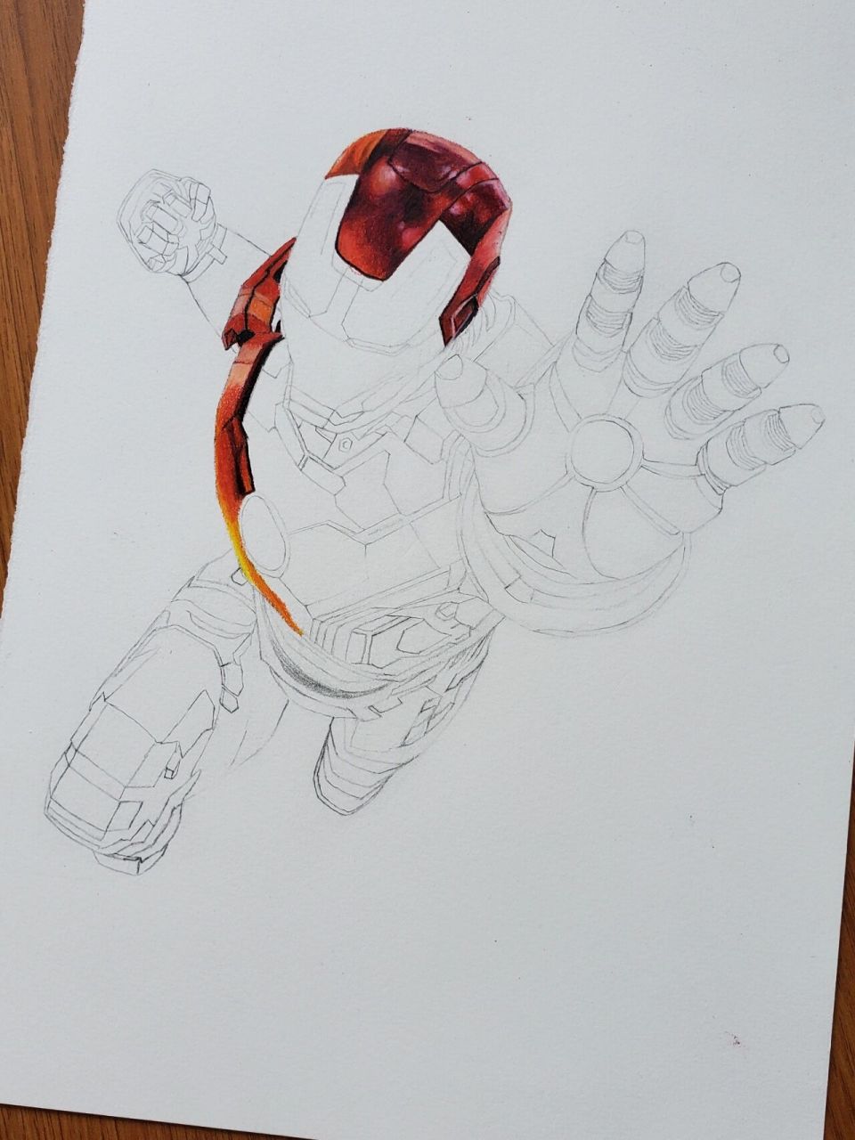彩铅～钢铁侠 给我一身战衣!