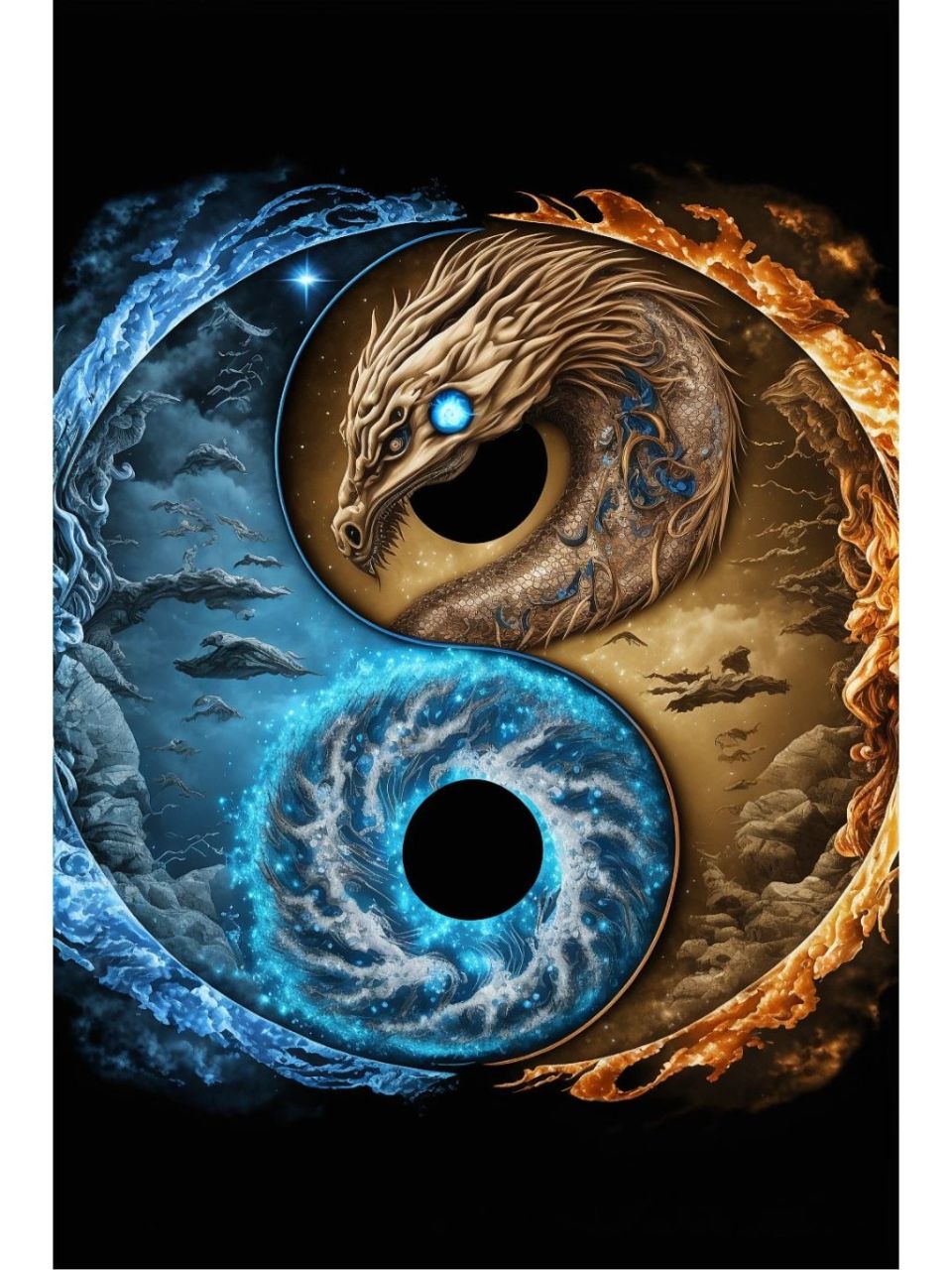 ai绘画"关键词"阴阳 两组阴阳图,ai智能绘图"关键词"