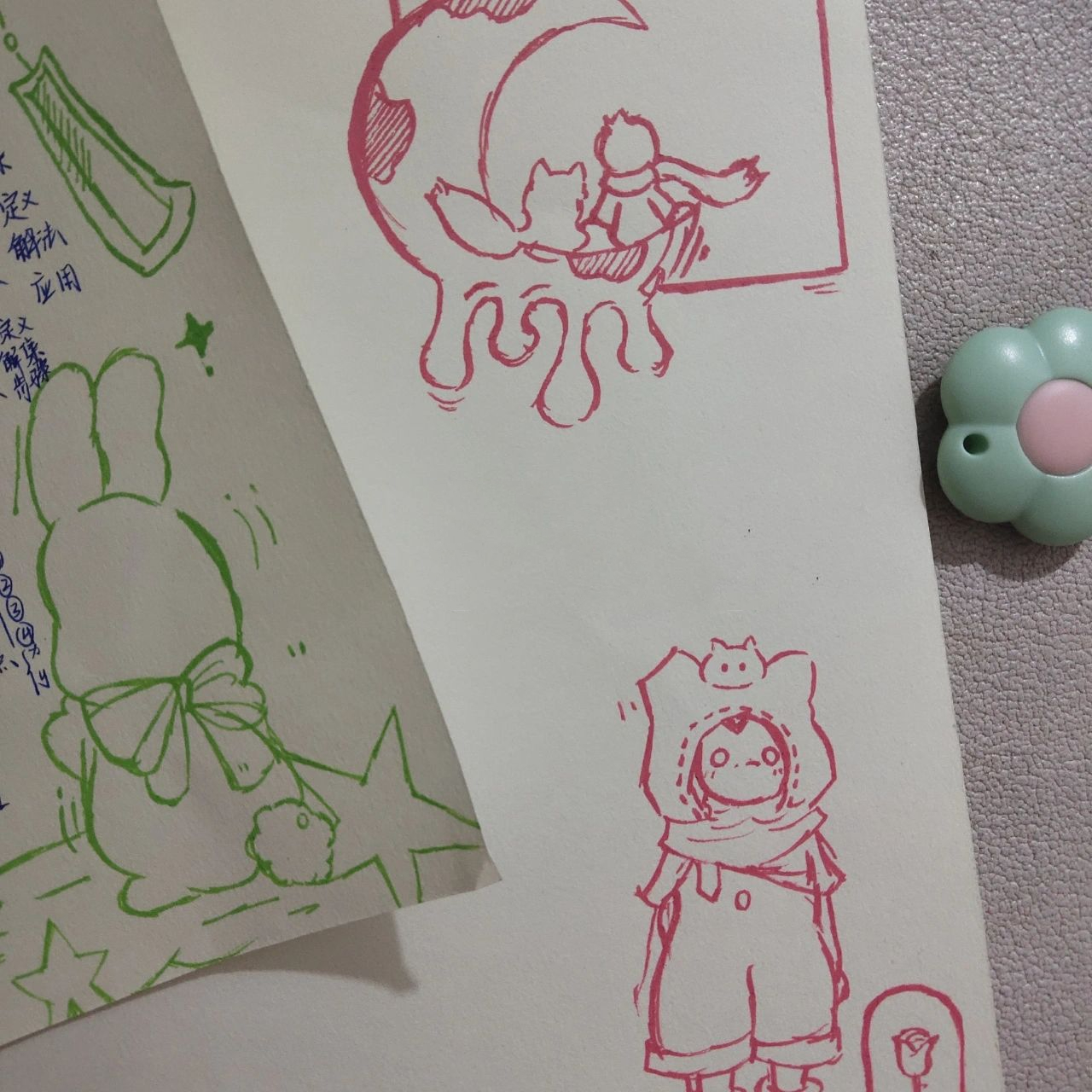 光遇,手抄报 插图来自临摹,笔是丙烯马克笔,不喜勿喷101811!