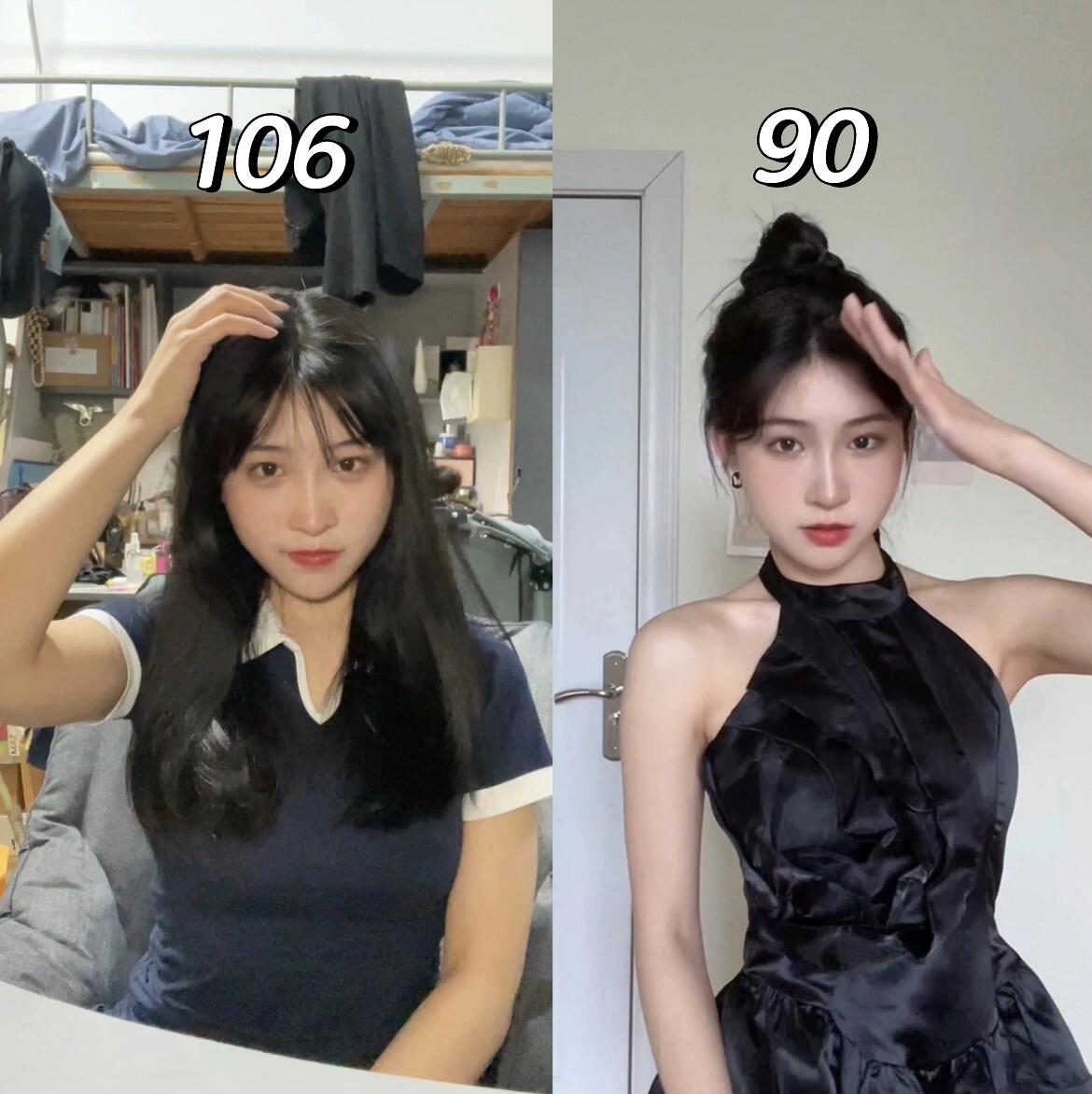 进来直观感受160cm不同体重下的身材对比78