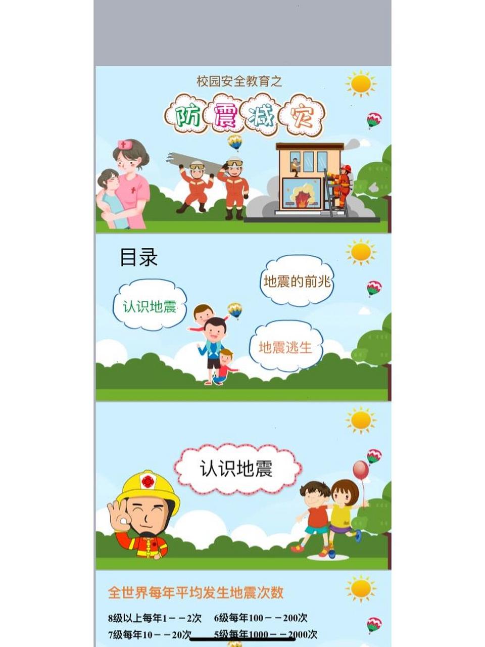 幼儿园地震安全ppt 多了解一些安全逃生的方法,保护自己