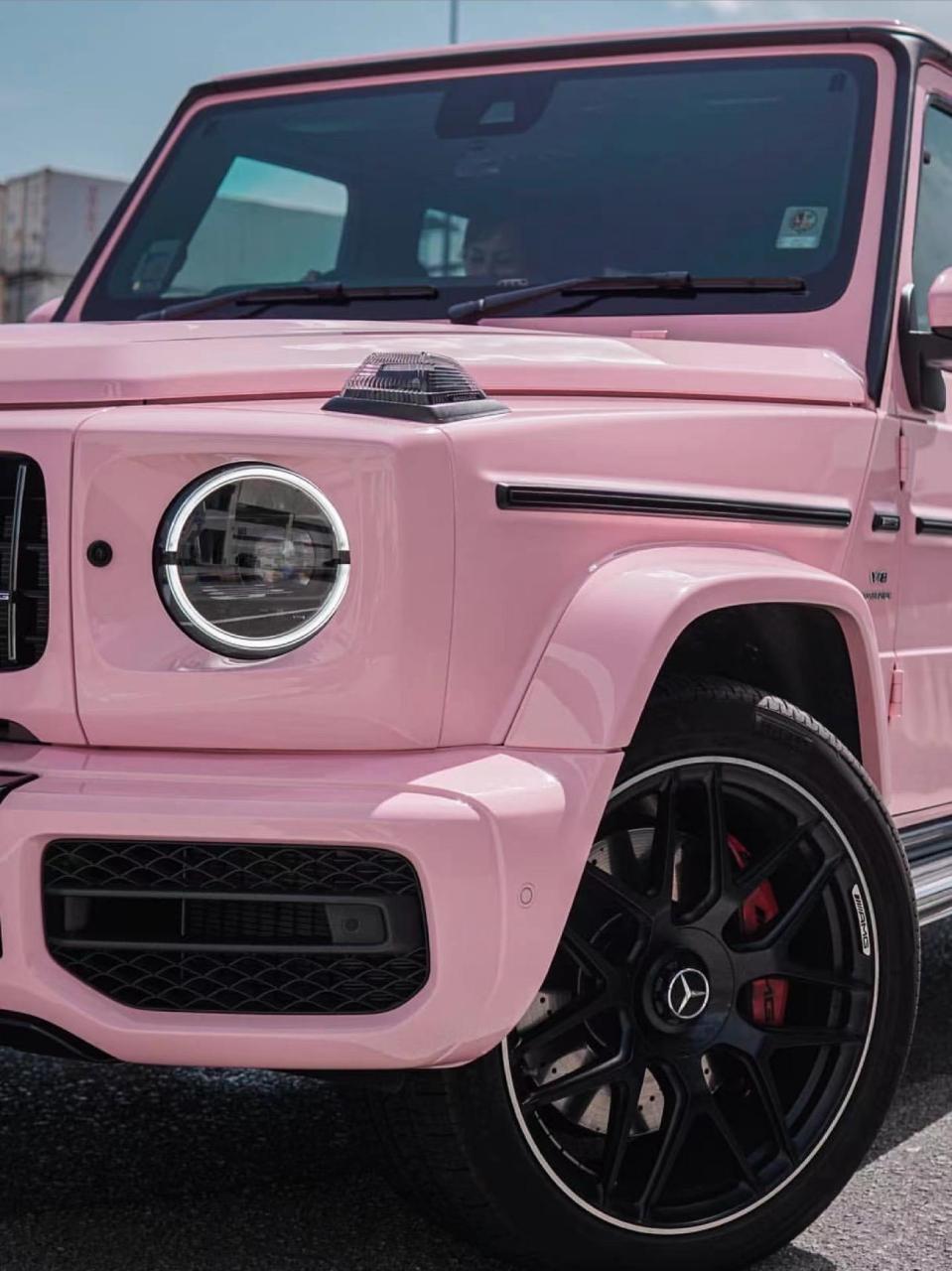 奔驰大g 胭脂粉94妥妥的小女生粉色控.
