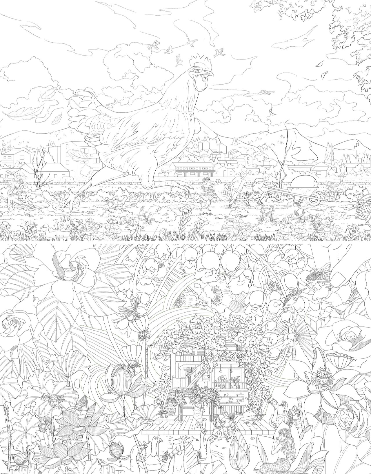 惊艳!绘画大神的场景创作线稿