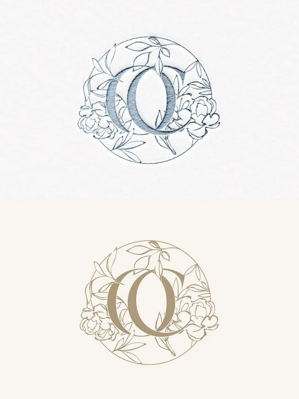 婚礼字母logo花卉品牌logo标志图案植物设计 花卉花押字设计摄影标志