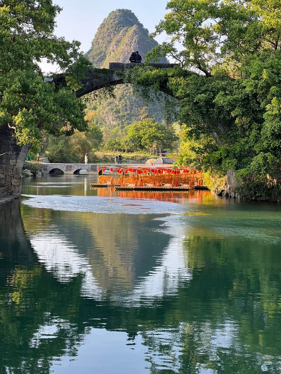 富里桥太美了,阳朔必去打卡点 在阳朔待了好几天,去富里桥的时候阳光