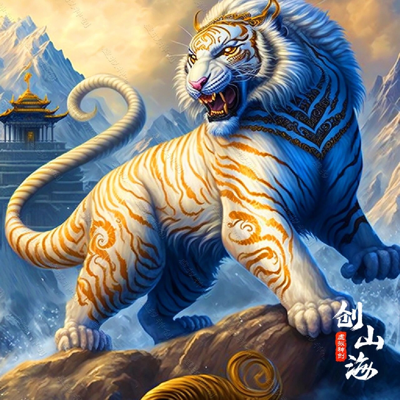 山海经百兽谱,白色神兽系列,13图