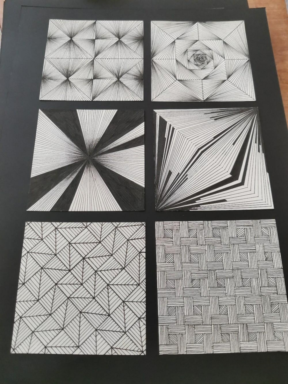 初学 平面构成 线 点 面 空间 肌理 聚散 特异 发射  渐变 (还没到