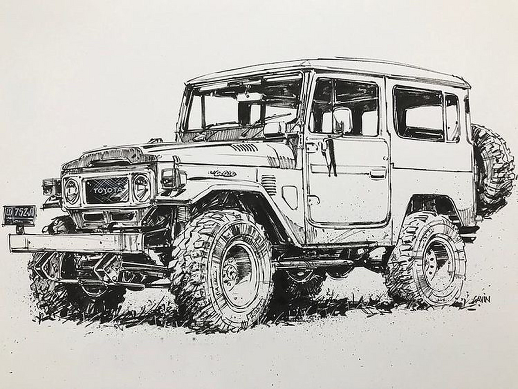 【绘画】汽车|线描 造型杠杠滴~ ps图/dave walker