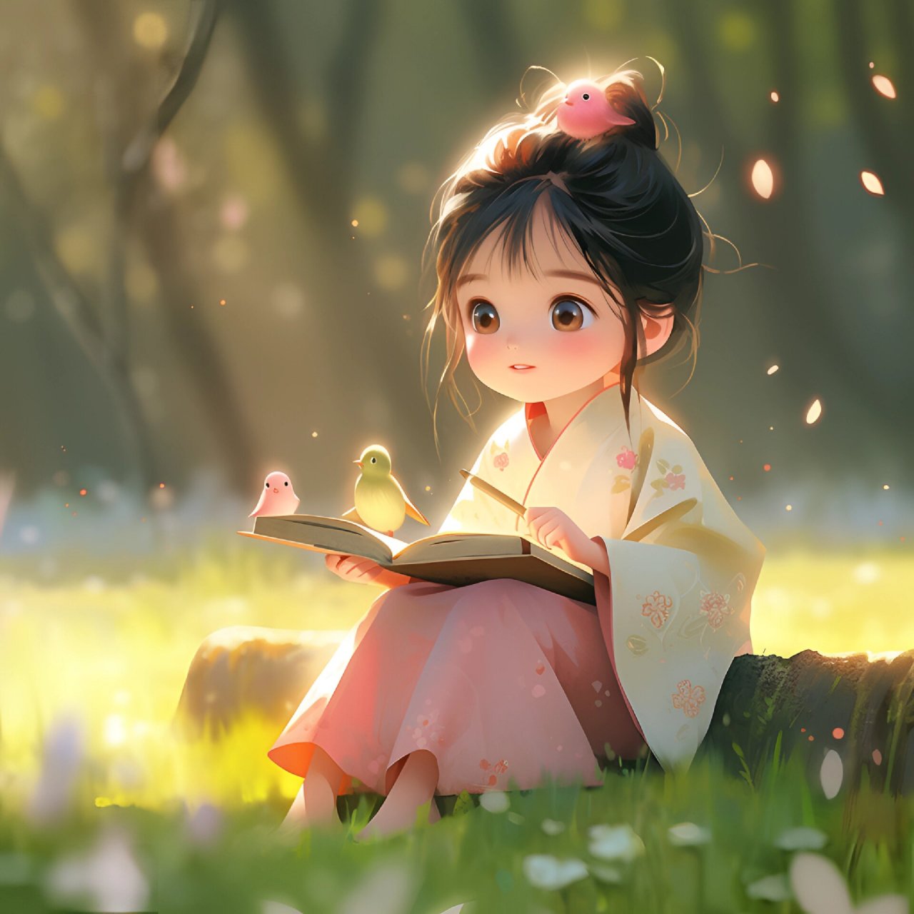 读书女生头像 #浪漫生活的记录者# #女生头像# #绝美微信头像# #少女