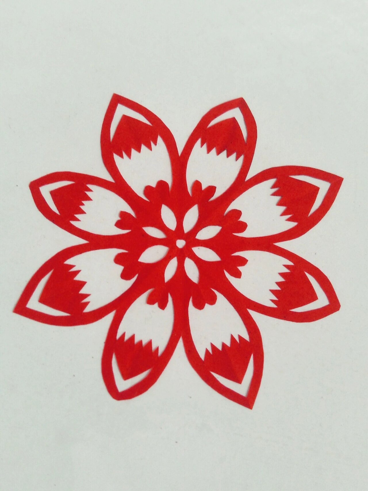 简单八折团花剪纸图(附图解@楠楠小书屋的动态