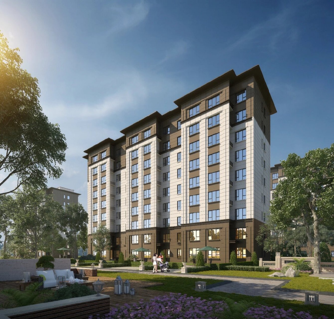 最近完成一套住宅小区效果图