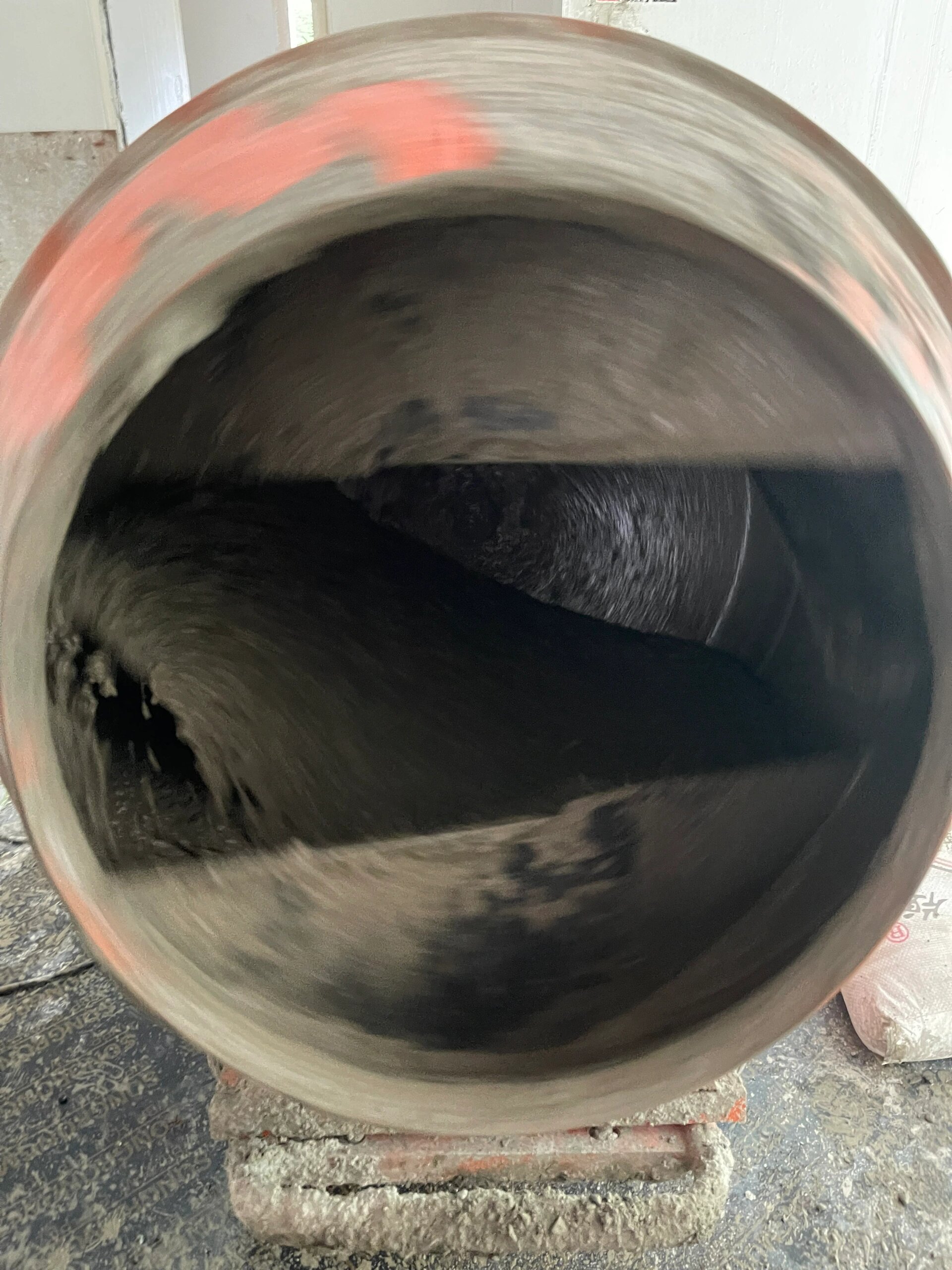 豆石混泥土地暖回填