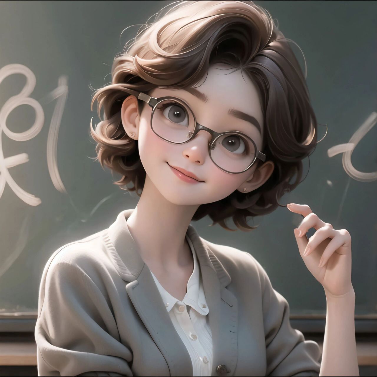 女生头像 职业头像系列之教师(短发版)  短发版的教师来咯