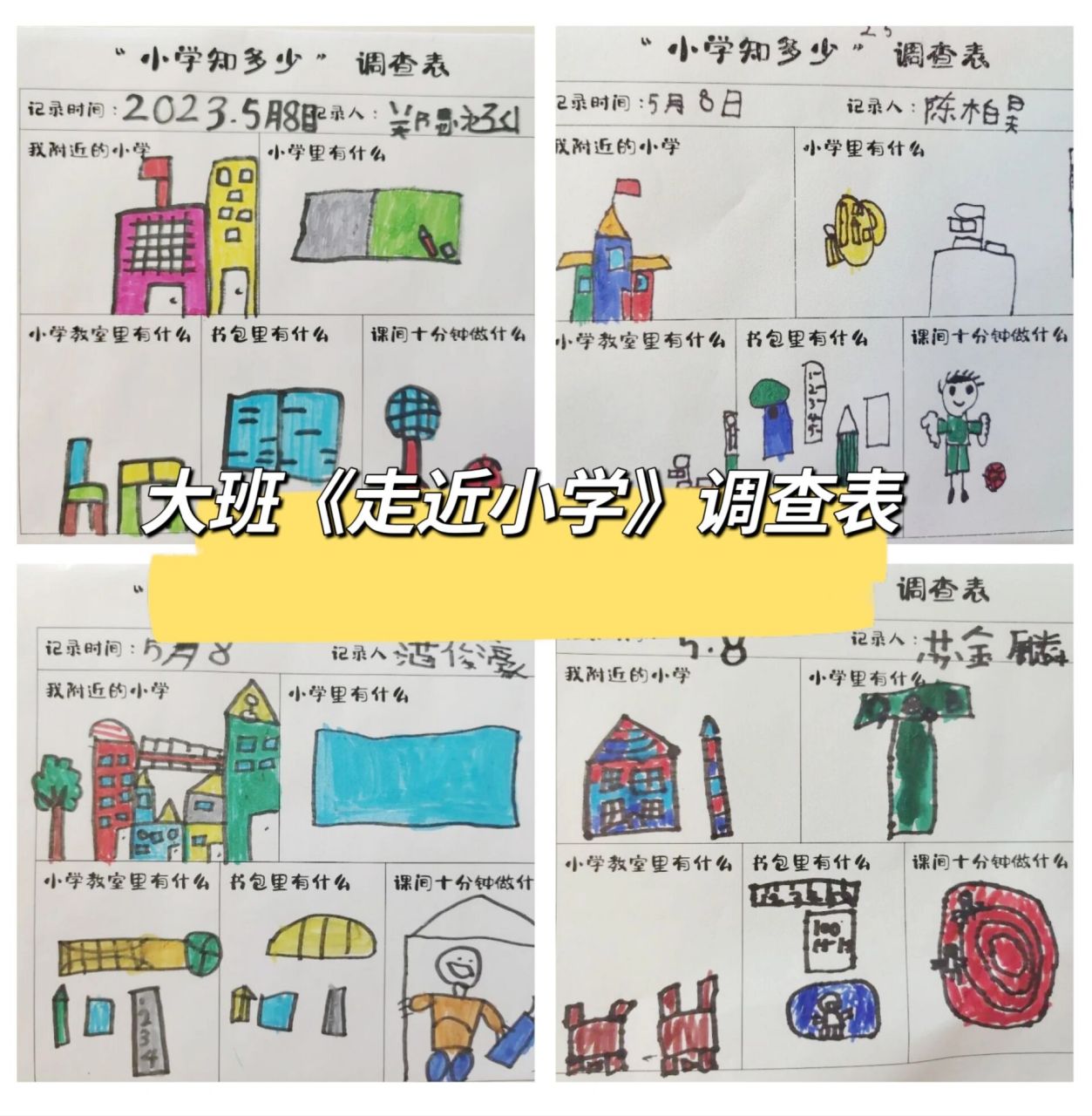 小学调查表怎么画图片