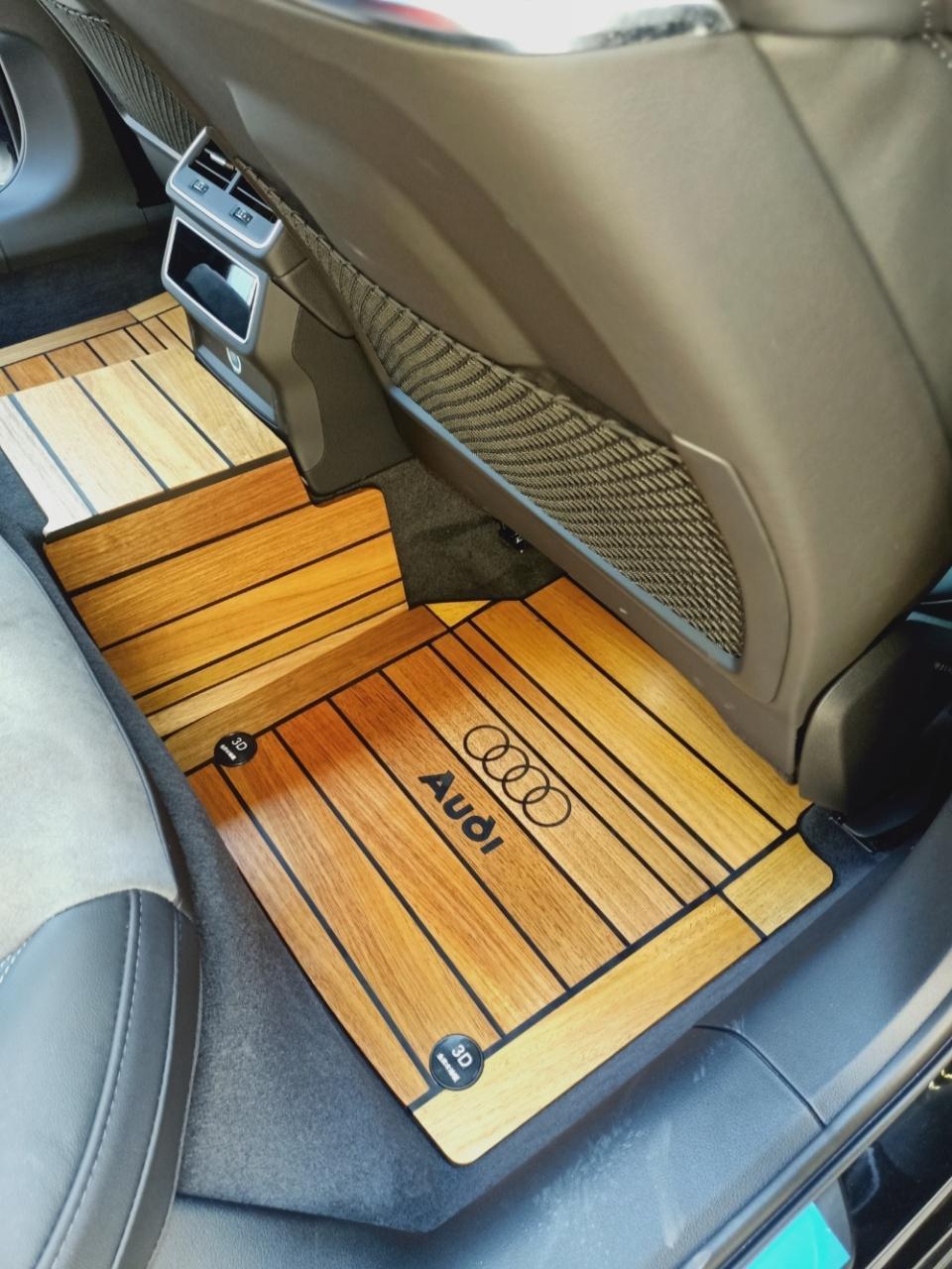 奥迪a63d柚木脚垫 商务车地板
