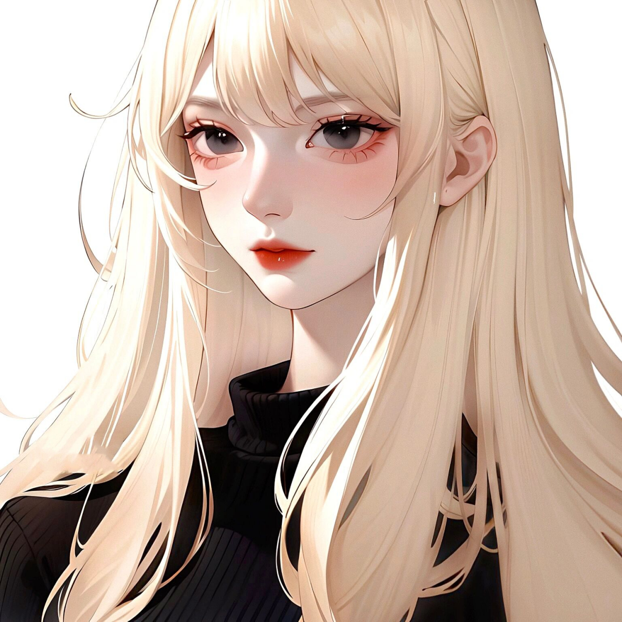 金发 高冷女神头像 下期出黑发