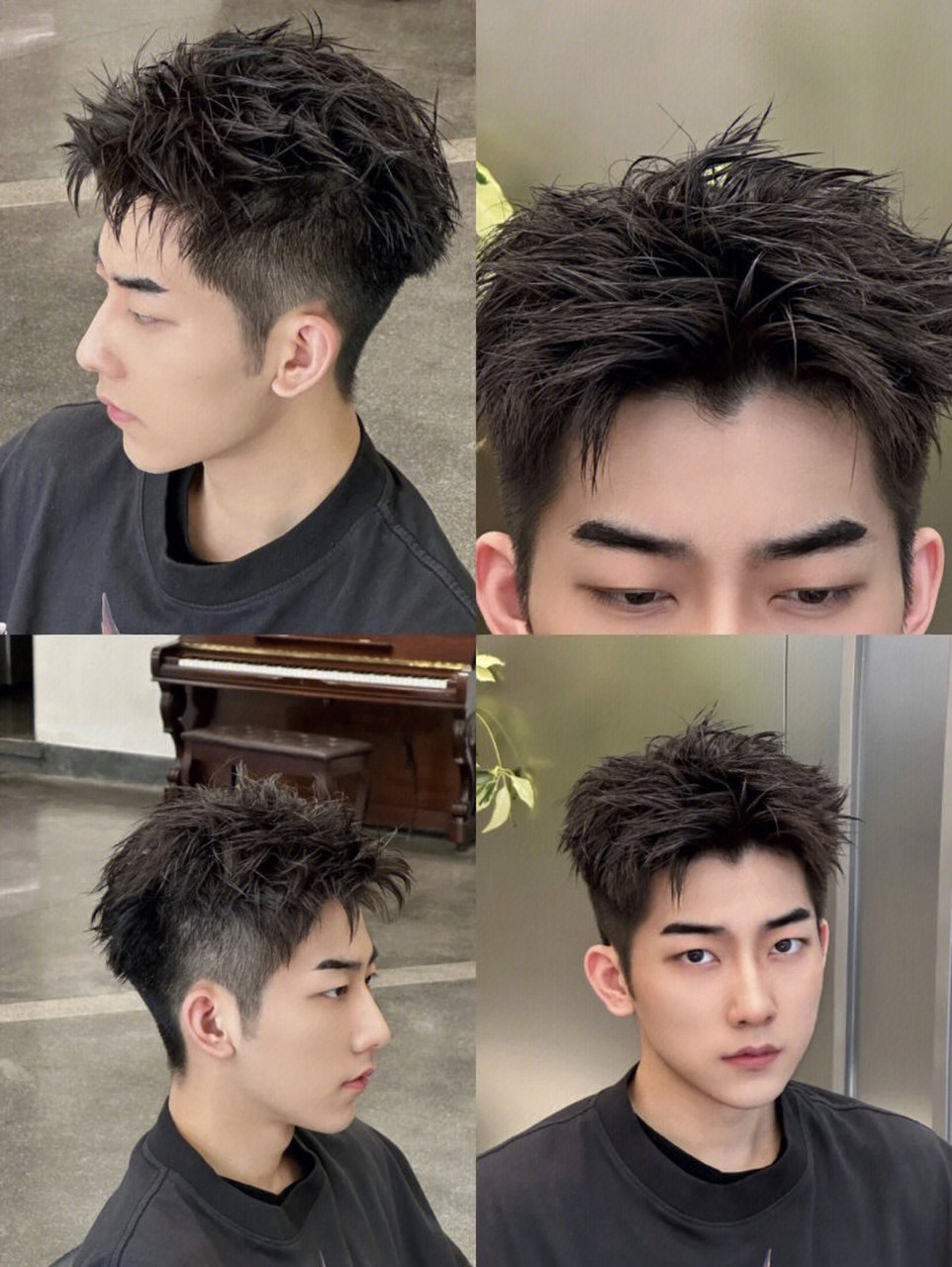 立体感极强的凌乱前刺 钢架烫男士秋冬必烫 头发细软塌干净清爽发型山