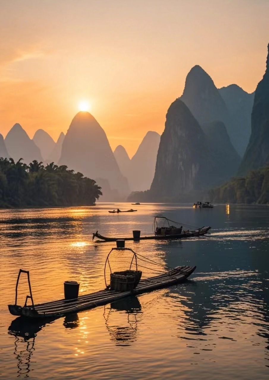 桂林都说桂林山水甲天下,五一来桂林一探究竟,拍到了一张超漂亮的照片
