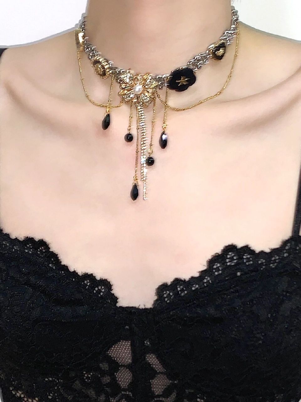 「盖茨比」0094贵气黑金真的美爆 搭配黑色衣服真的美爆了