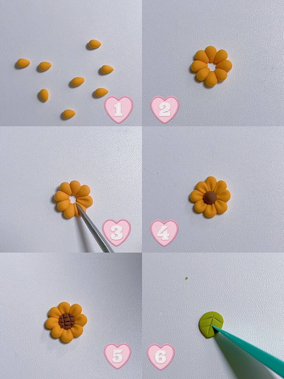 超轻粘土|costa向日葵盆栽(附教程) 三分钟get新教程 还能废物利用