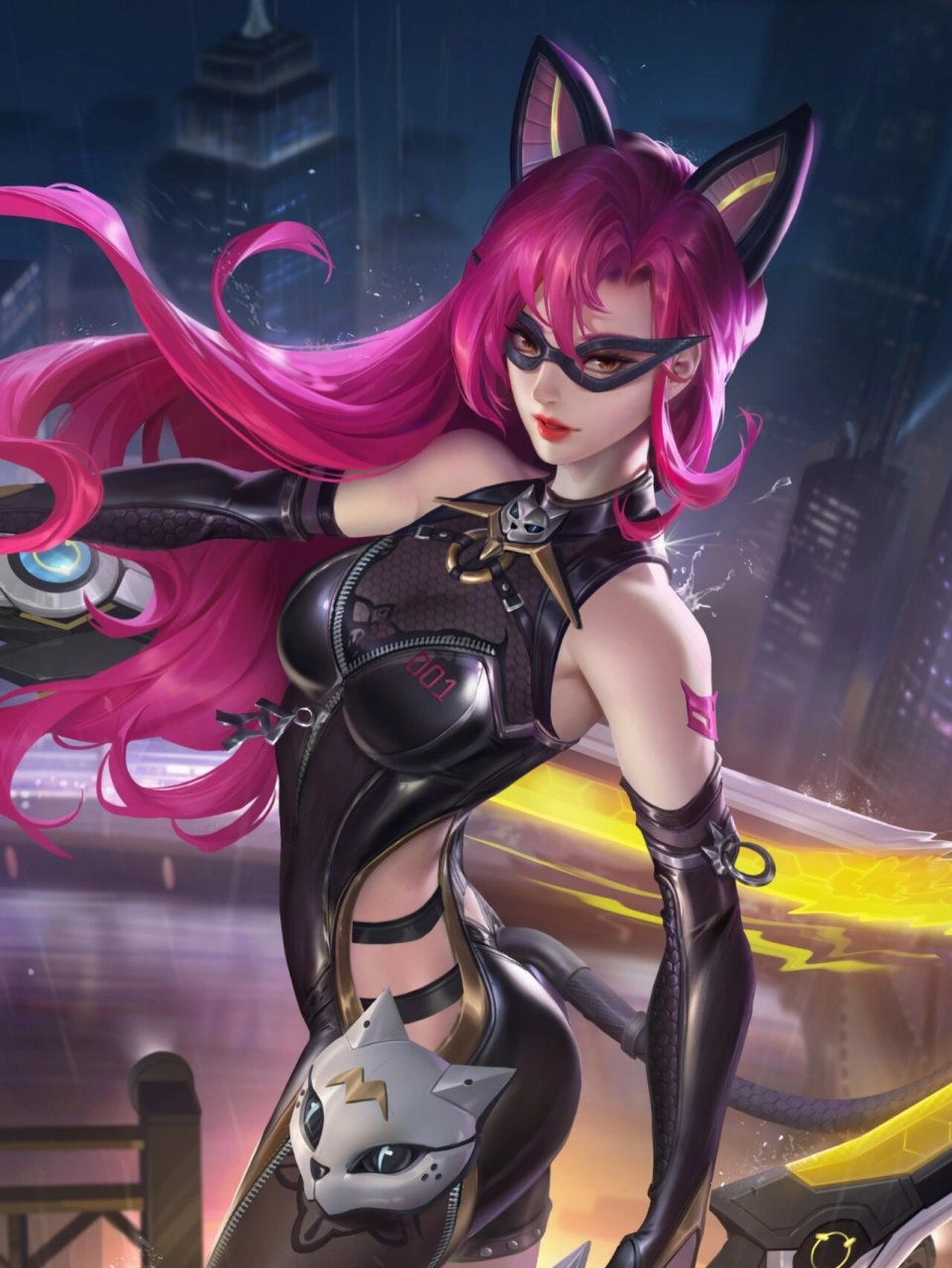 王者荣耀|阿轲史诗皮肤|暗夜猫娘 哇塞,最为刺客技能特效优化一般般啦