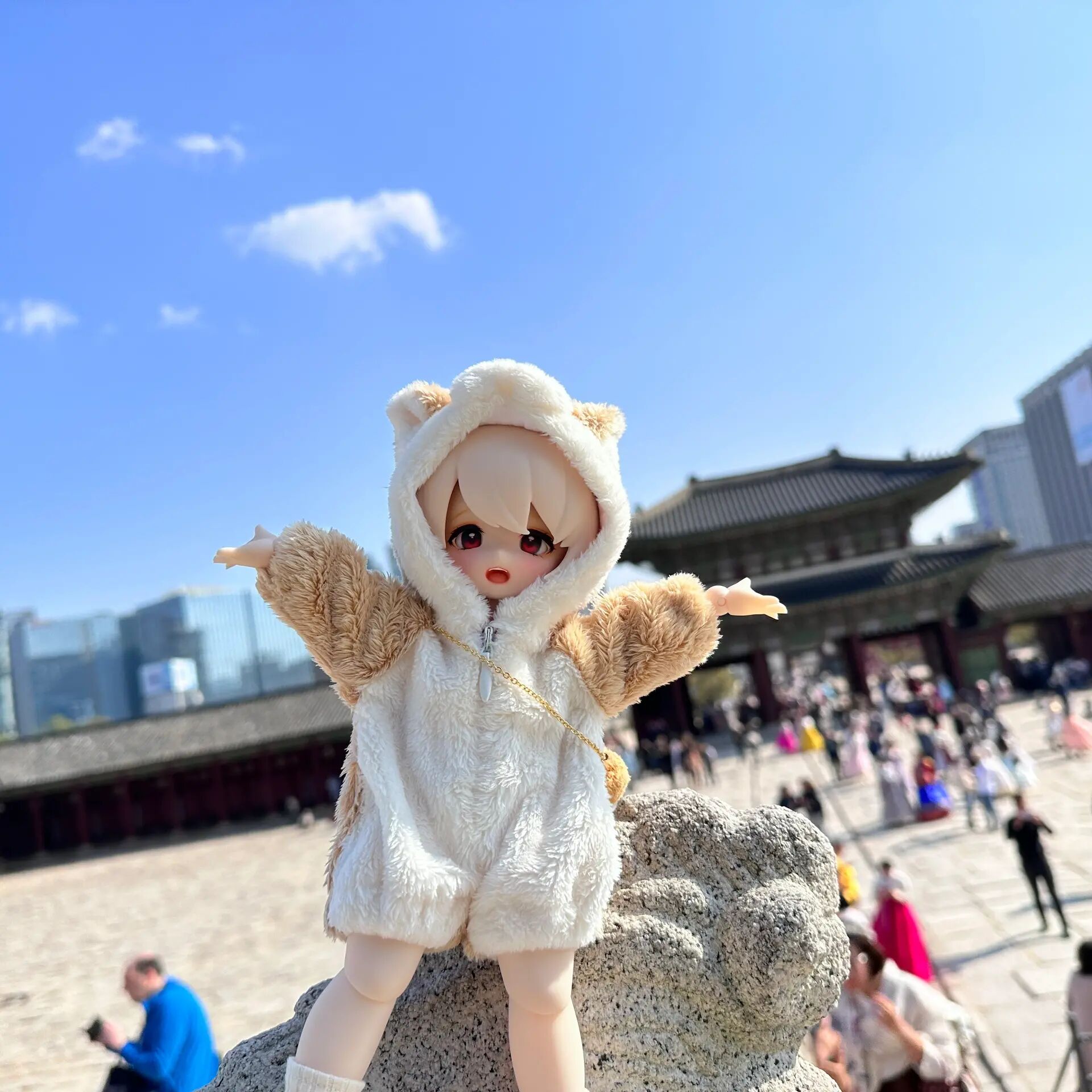 未成年女星蓓女士 蓓蓓逛逛景福宫!被游客借去拍照的小可爱!