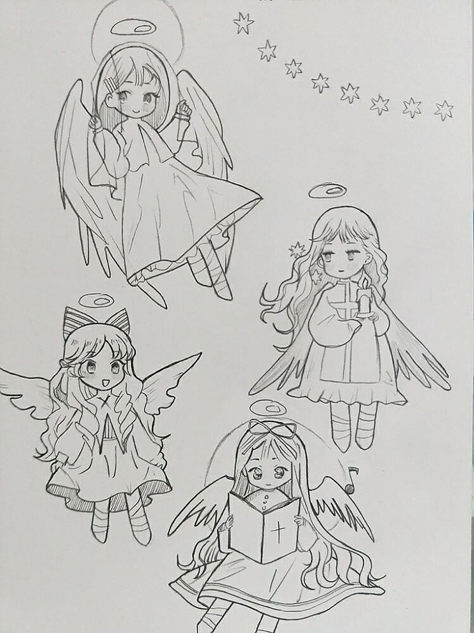 教你们画小天使了,图片教程,爱你们哦