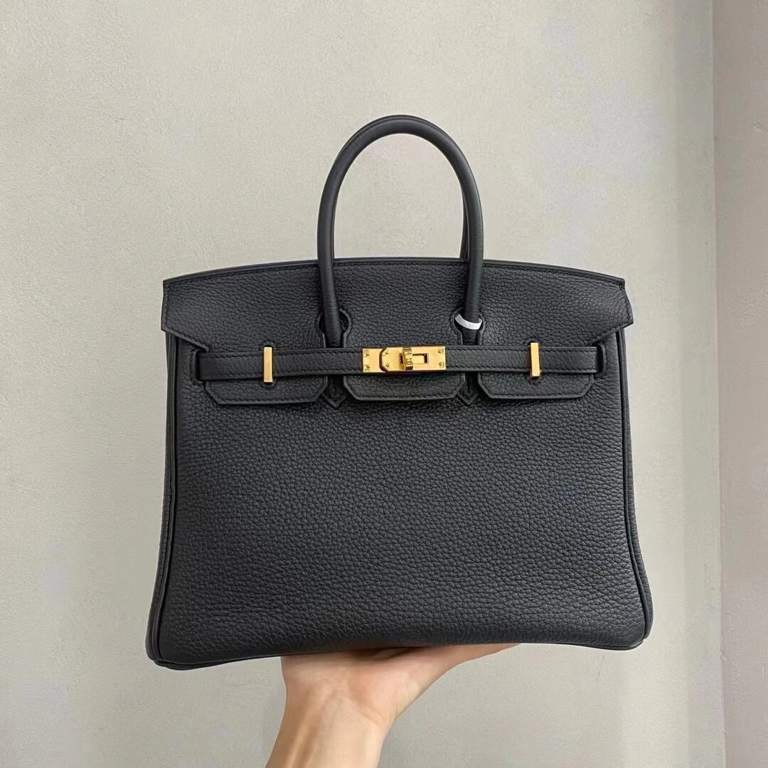 13w 92hermes 爱马仕birkin25黑金 togo皮 y刻 保存品相 优雅的bk25
