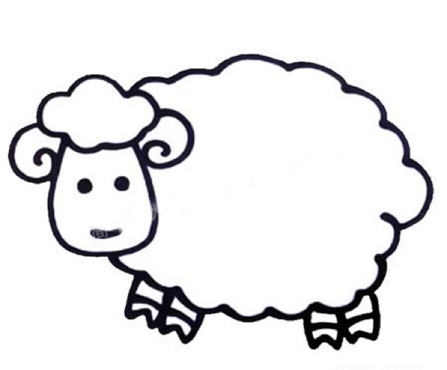 羊简笔画/儿童创意画/简笔画素材 可爱的小绵羊来啦