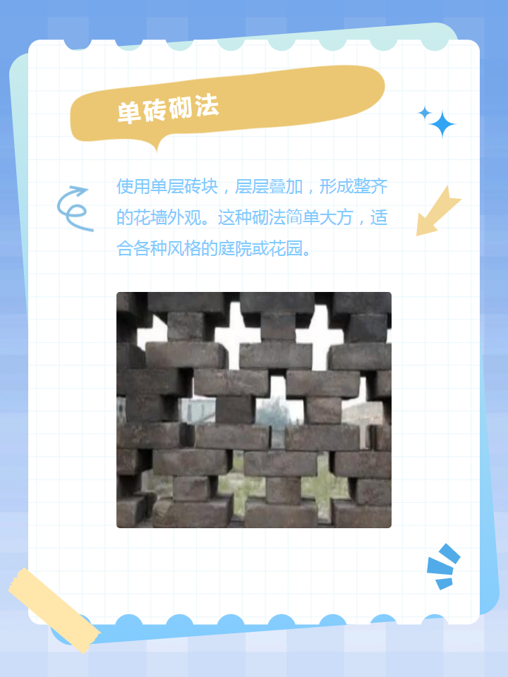 各种花墙砌法
