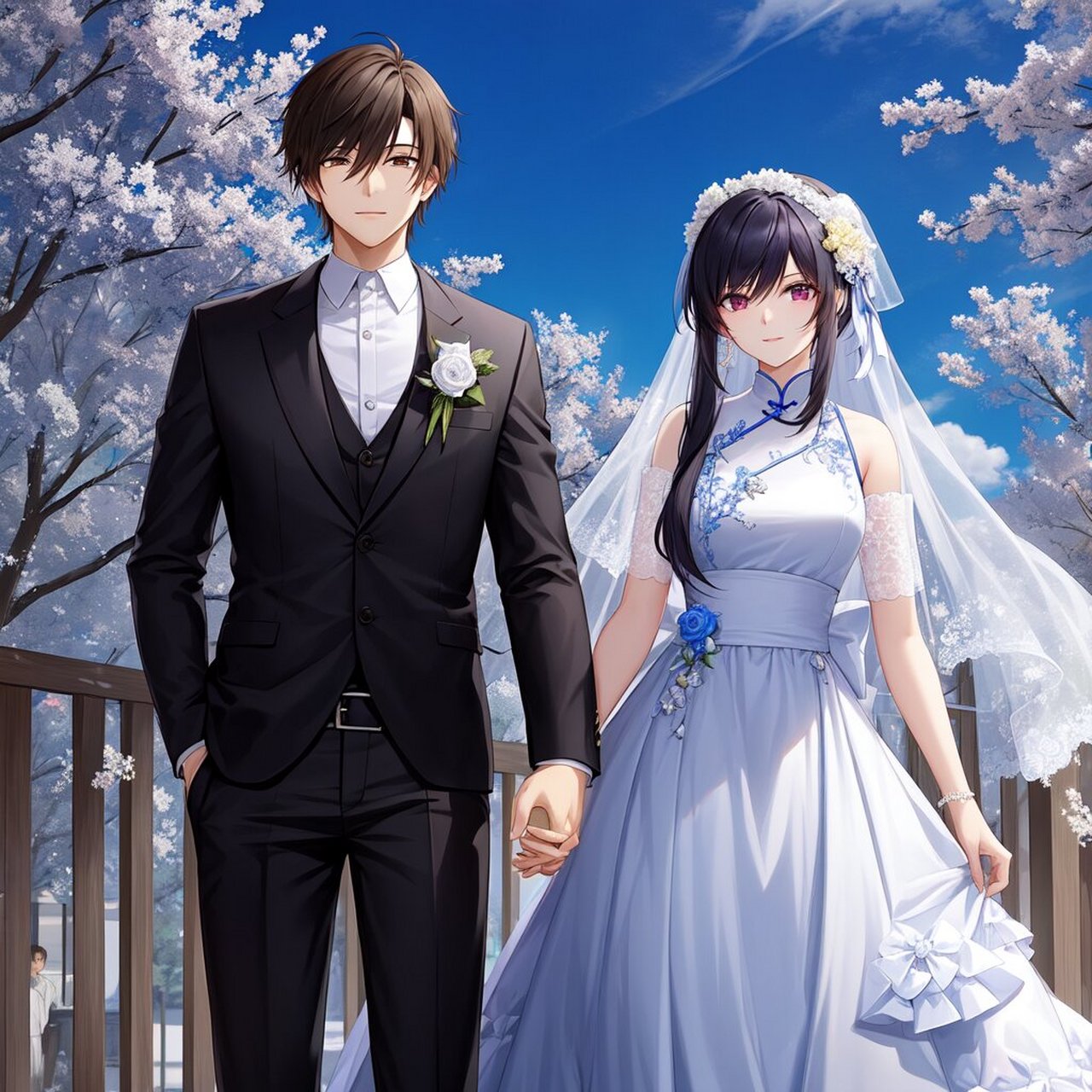 新婚新人情侣动漫人物