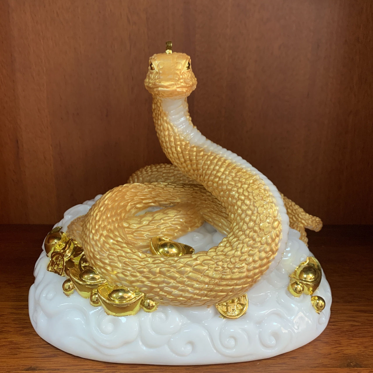 汉白玉蛇仙蟒仙真身生肖蛇 招财进宝保家仙