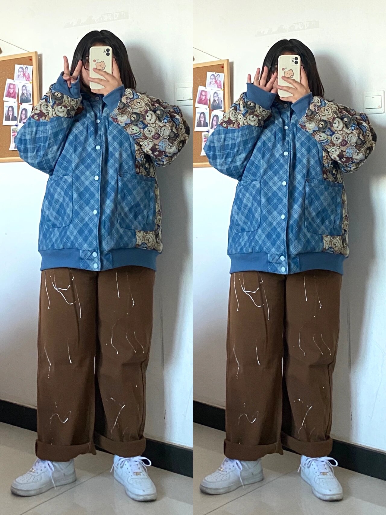 155 160斤胖mm穿搭 | 长款棉服也太暖和了97 身高155 体重160 93