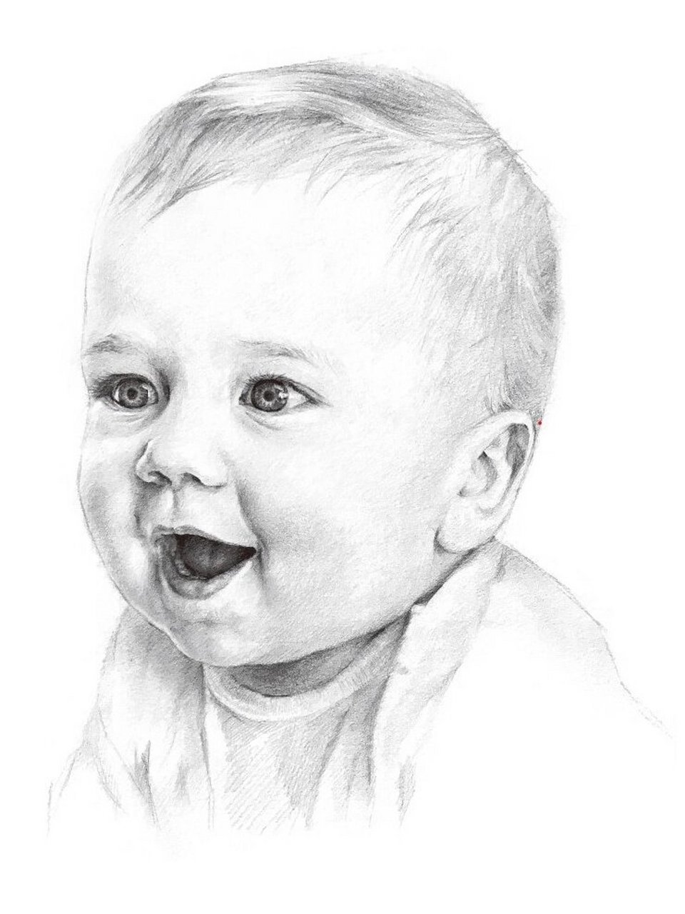 铅笔素描如此简单-开心的小baby 小宝宝的画法 - tips:画婴儿时,重点