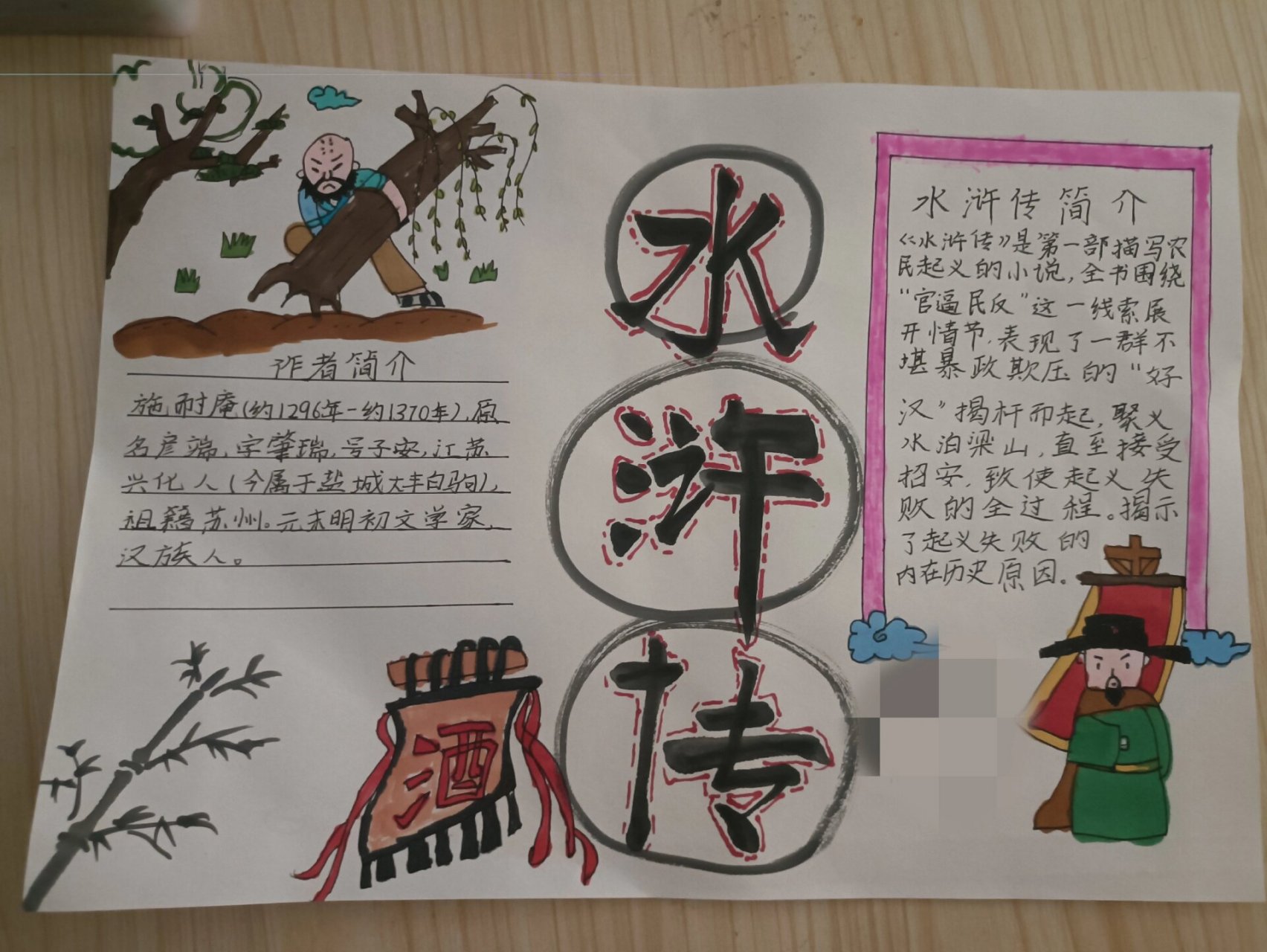 水浒传手抄报