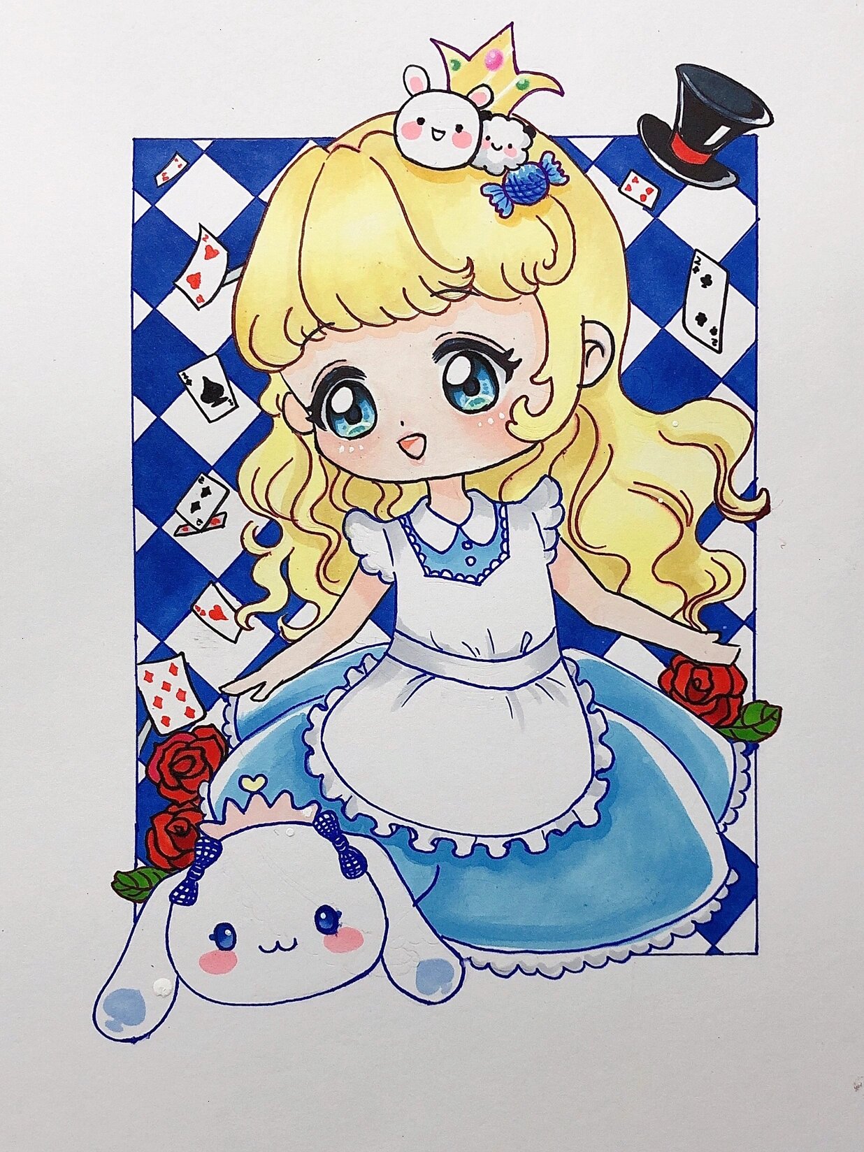 动漫手绘|q版爱丽丝 附步骤