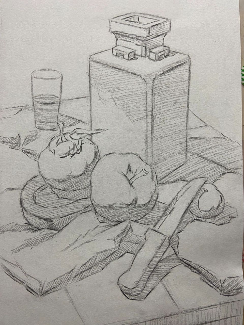 素描静物完整步骤 1.