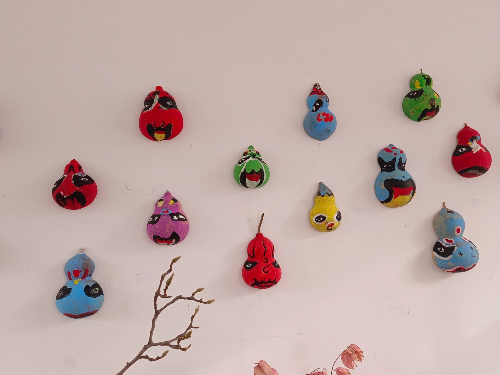 手绘葫芦 葫芦瓢画脸#幼儿园手工