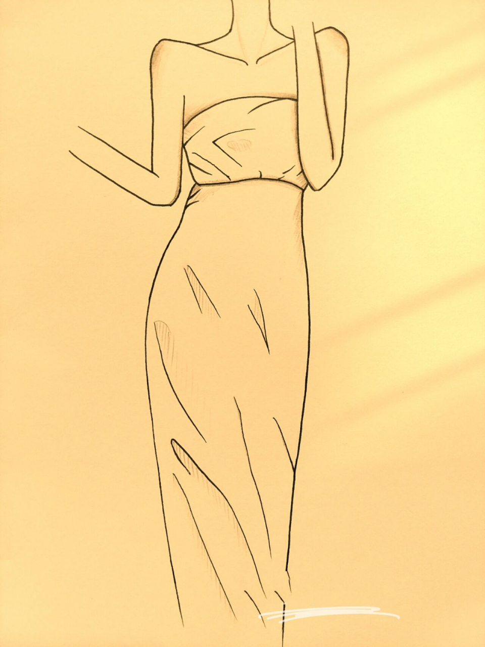 美女黑白简笔画#绘画教程25 辣妹简笔画74绘画过程 宝宝们,高考结束