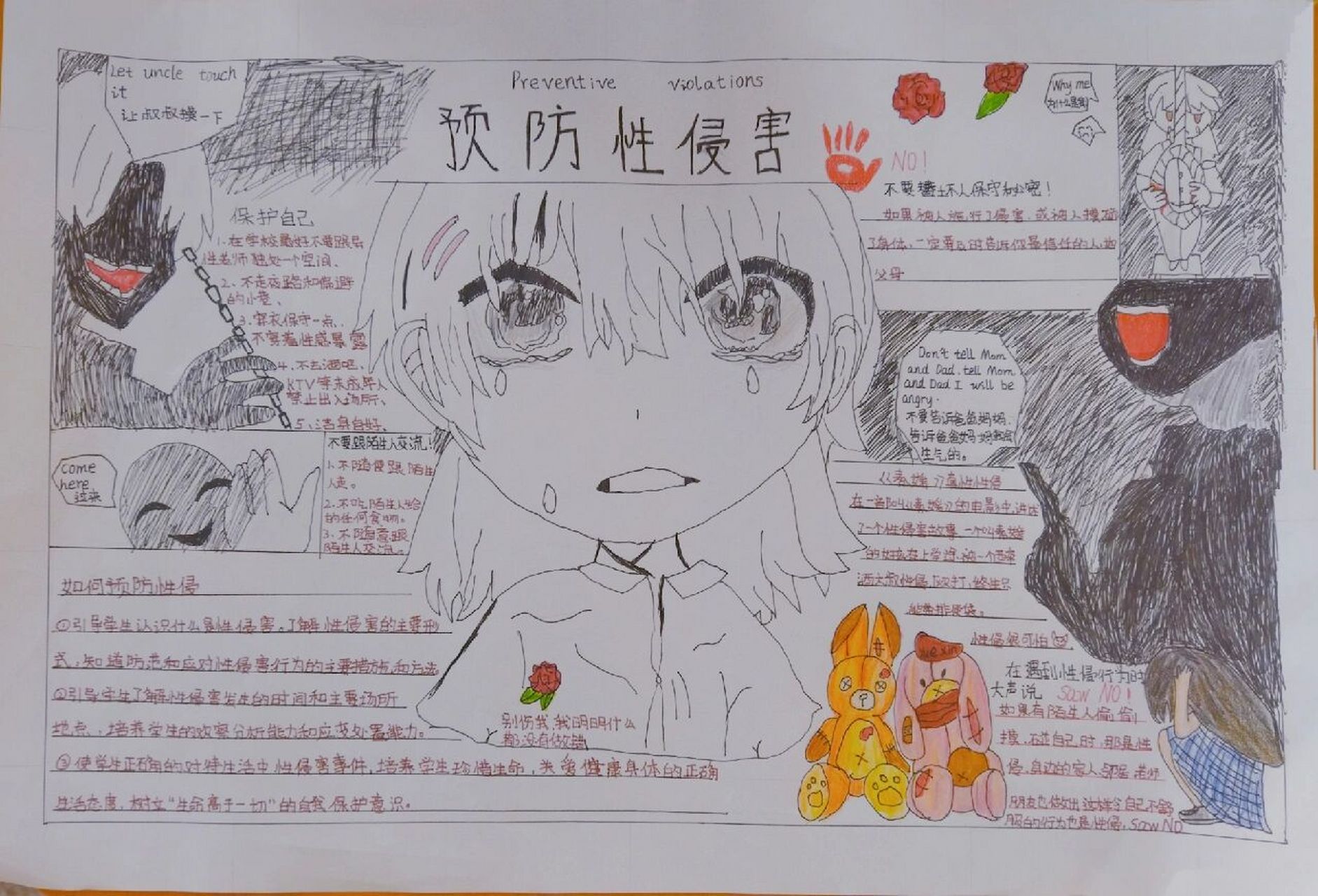 防性侵手抄报 借鉴时贝贝们请在评论区吱一声!
