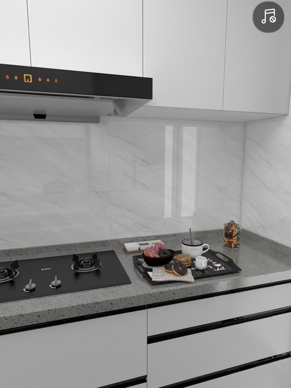 今天去选橱柜颜色,杵了半天好难选,因为挑了灰色台面,(白色怕后期泛