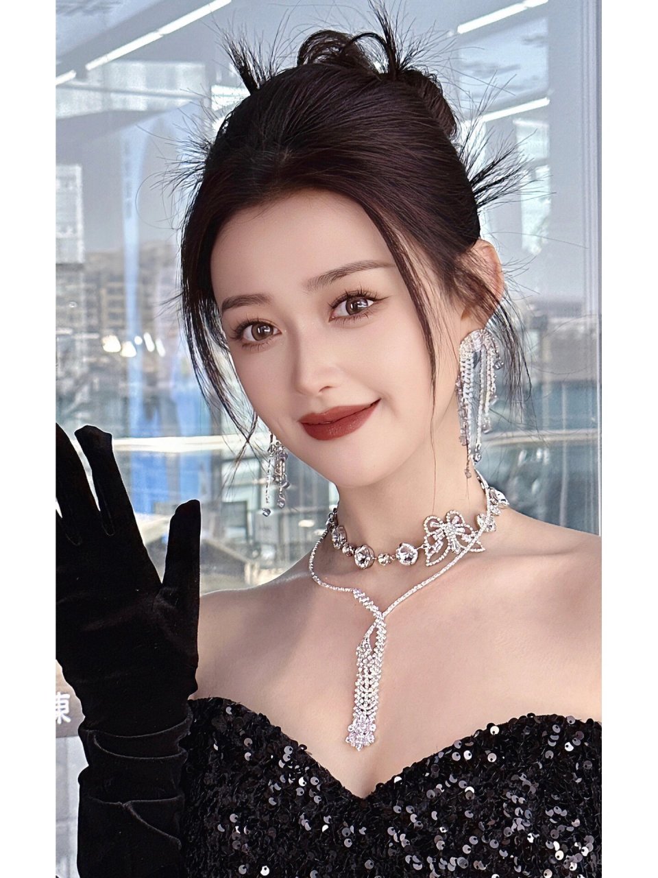 明星同款发型,晚礼服造型