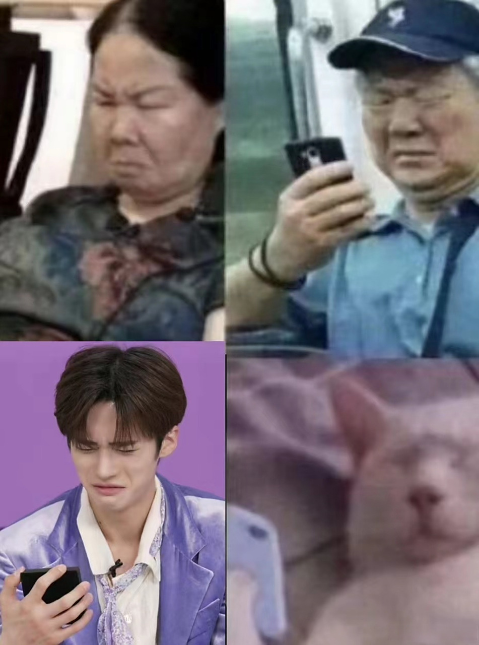 闫桉模仿表情包 闫桉模仿地铁老爷爷看手机的表情包简直是模仿到了