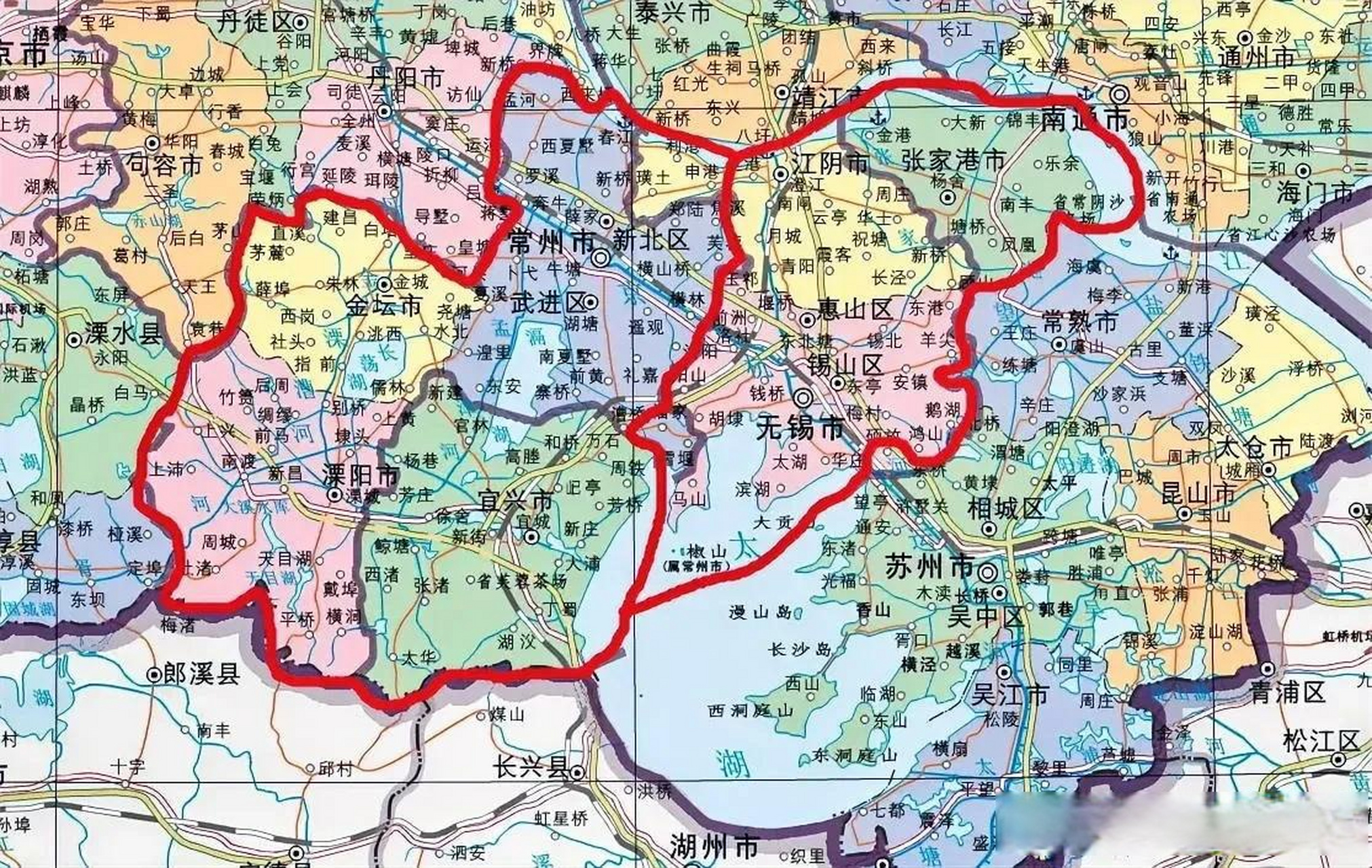 苏南三市苏锡常的区划一直被人津津乐道,随着城市的发展和在大,这种