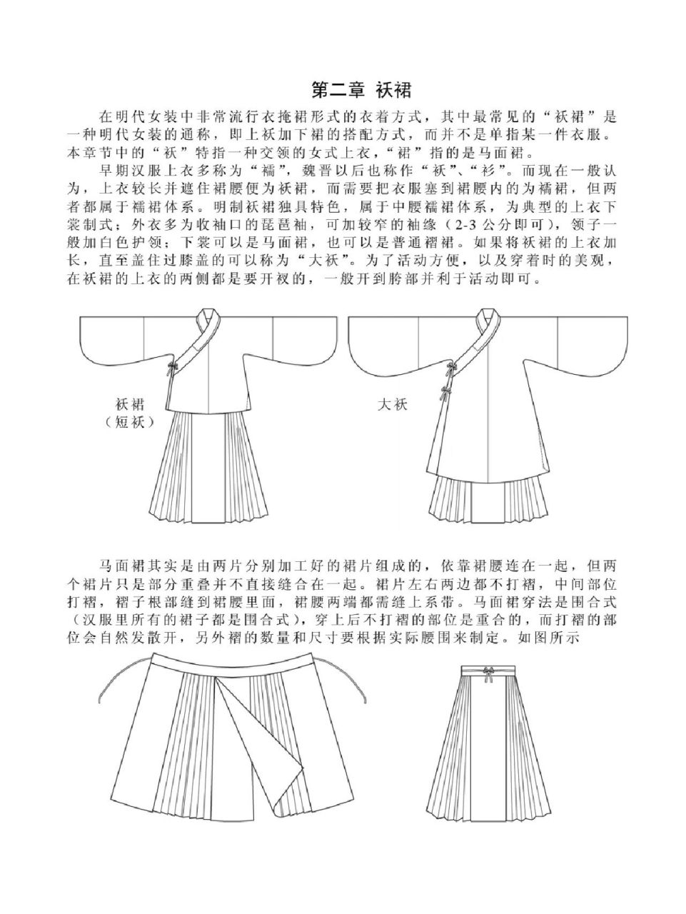 汉服裁剪图(一)【袄裙】 说明制是zui日常的不会有人反对吧 短袄 马面